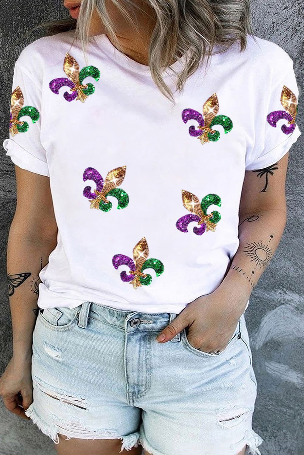 PLUS Mardi Gras Glitter Tees