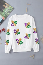 Load image into Gallery viewer, Mardi Gras Sequined Sweatshirt
